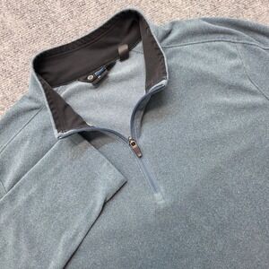Mondetta Outdoor Project Men's M Quarter Zip Fleece Pullover Blue Heathered Top